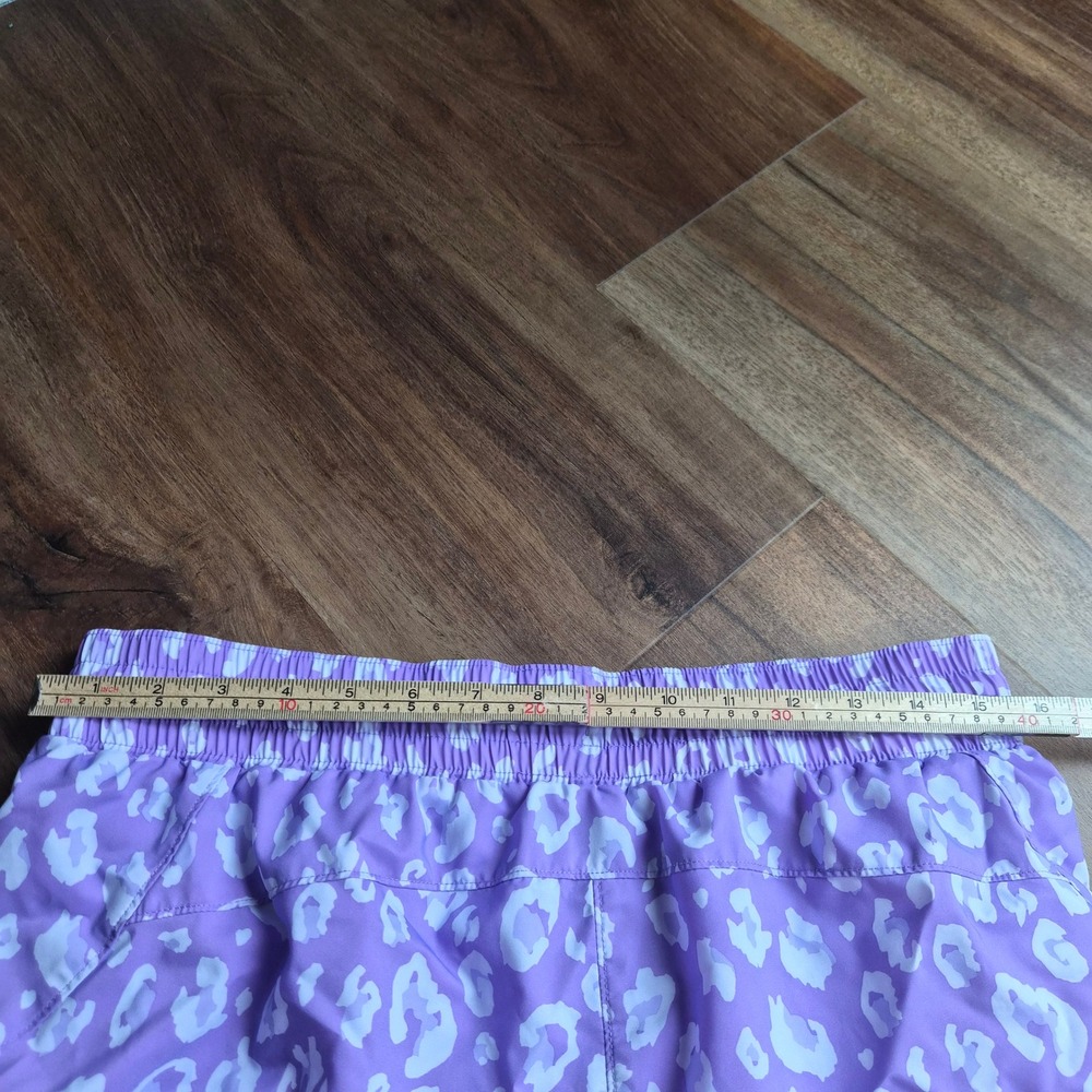 All In Motion Womens Purple Leopard Print Running Shorts Size Medium Activewear - Picture 9 of 9